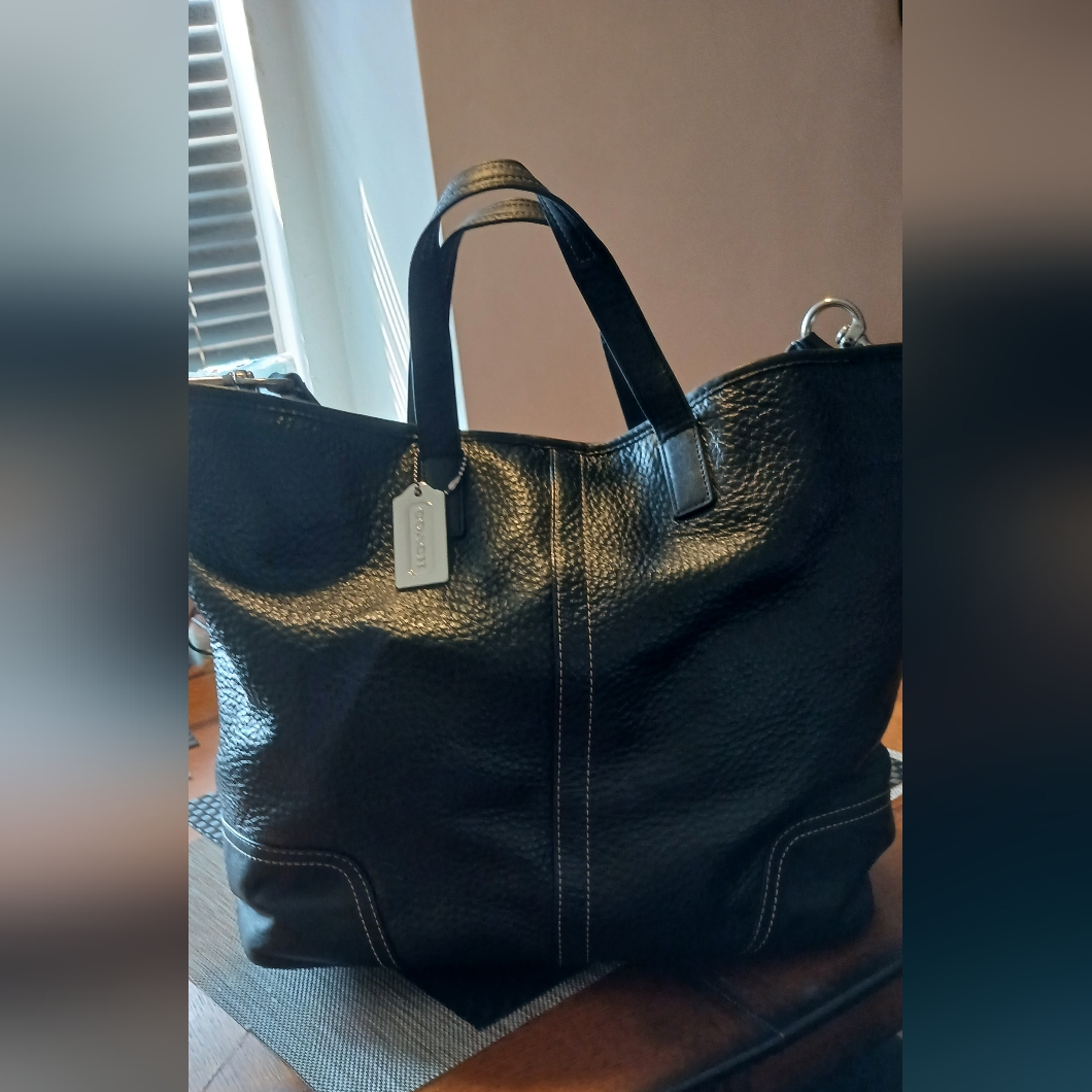 Coach Hadley Women's Black Pebbled Leather Bag